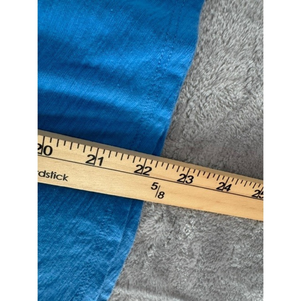 Nation Ltd Celine Puff Sleeve Pima Cotton Top Royal Blue Women's Large EUC - Picture 8 of 8